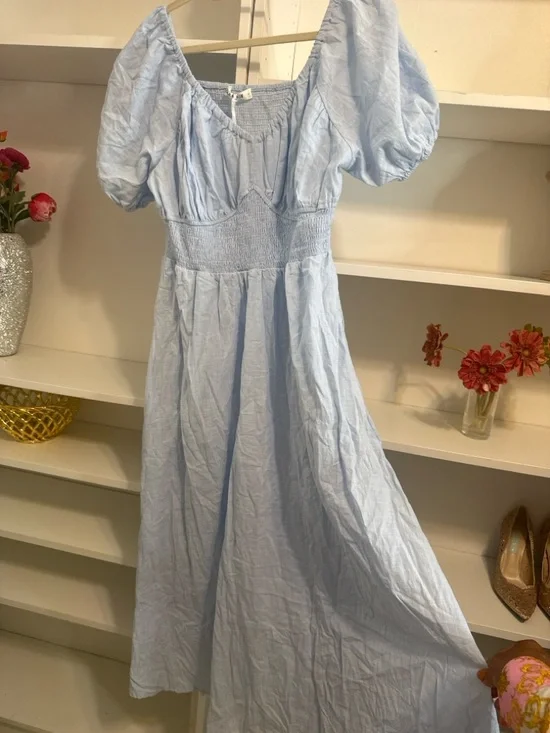 Grace Karin Light Blue Floyd Spring Dress Lg - Picture 2 of 7